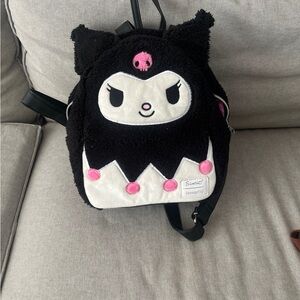 Sanrio Kuromi Loungefly Mini Backpack with Pink Accents.